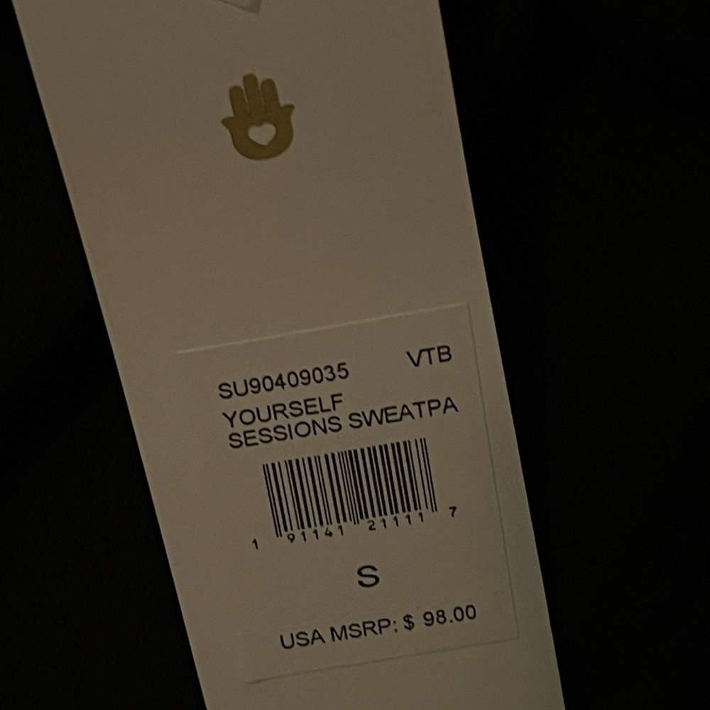 NWT Spiritual Gangster Love Yourself Like Crazy Black Sweatpants Sz Sm - Picture 3 of 5